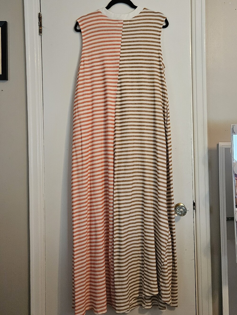 NWOT BUCKETLIST Three Bird Nest Daphne Striped Two-Tone Knit Jumpsuit Medium - Picture 7 of 7